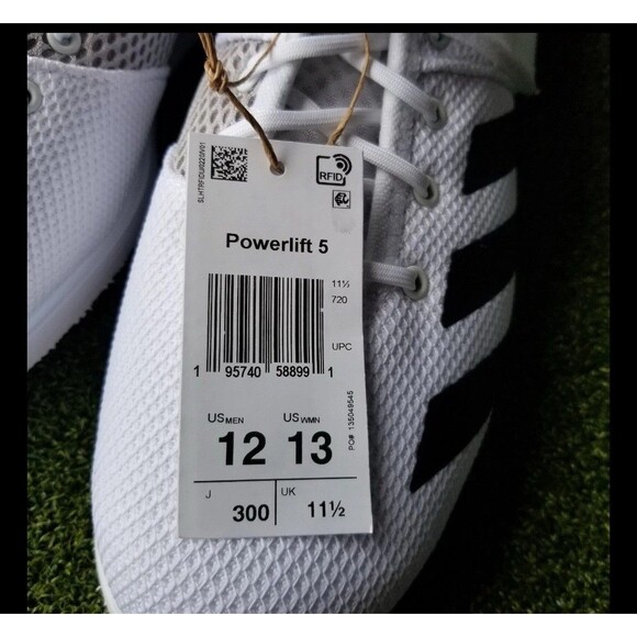 Adidas Powerlift 5 Powerlifting Weightlifting Shoes White GY8919 Mens Size 12 - Picture 9 of 10